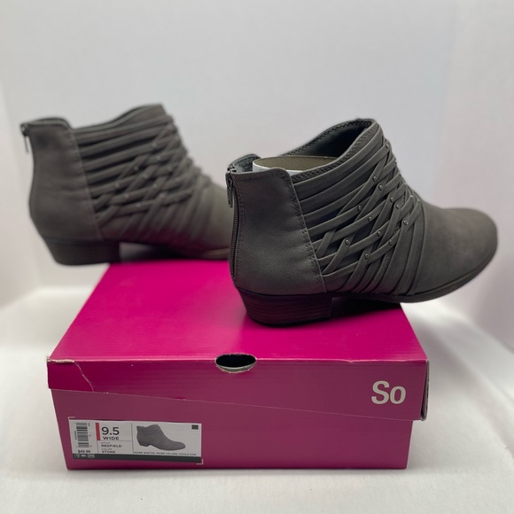 So Redfield 9.5W Stone Bootie NWT - Picture 2 of 9